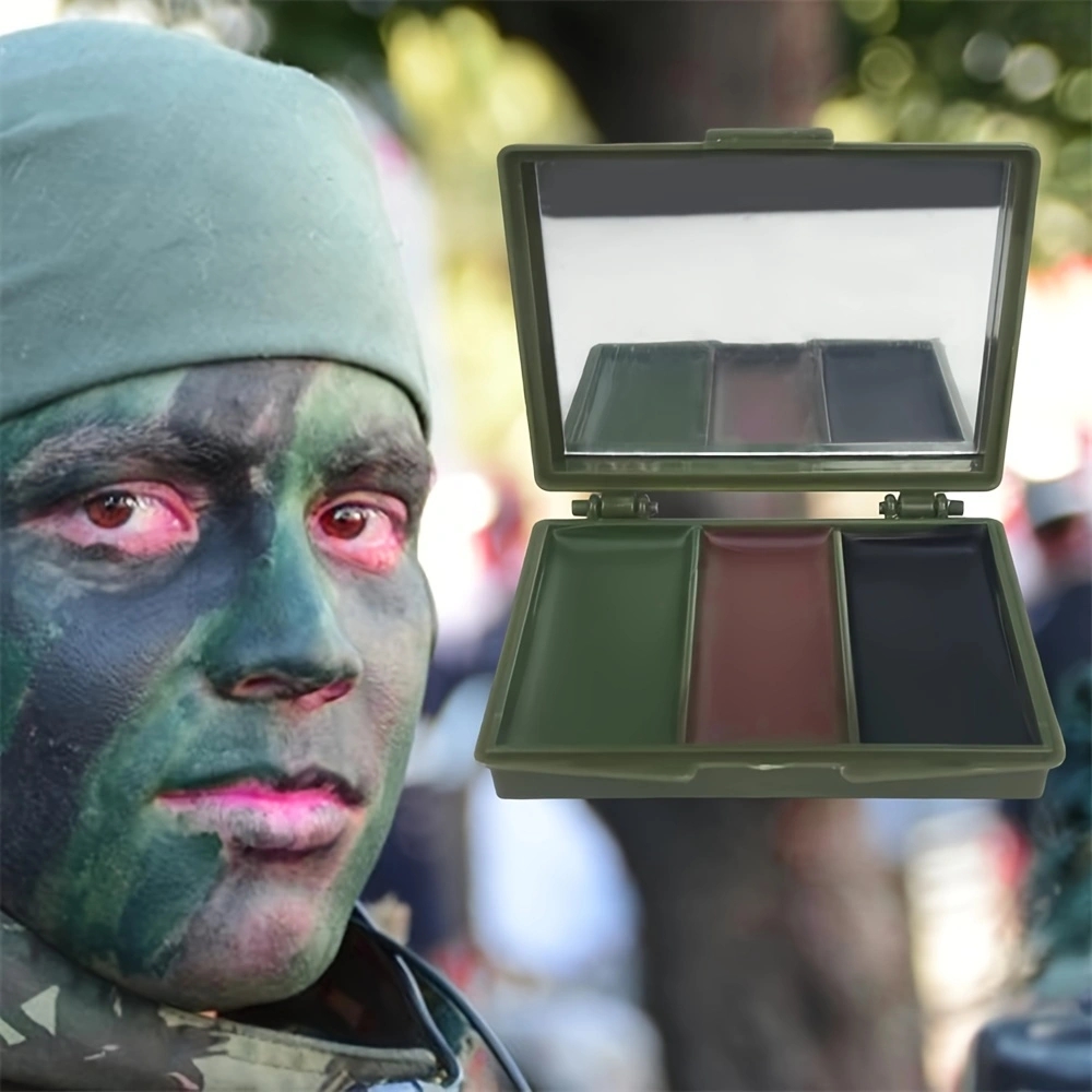Camo Face Paint - Three-Color Camouflage Face Painting Kit -