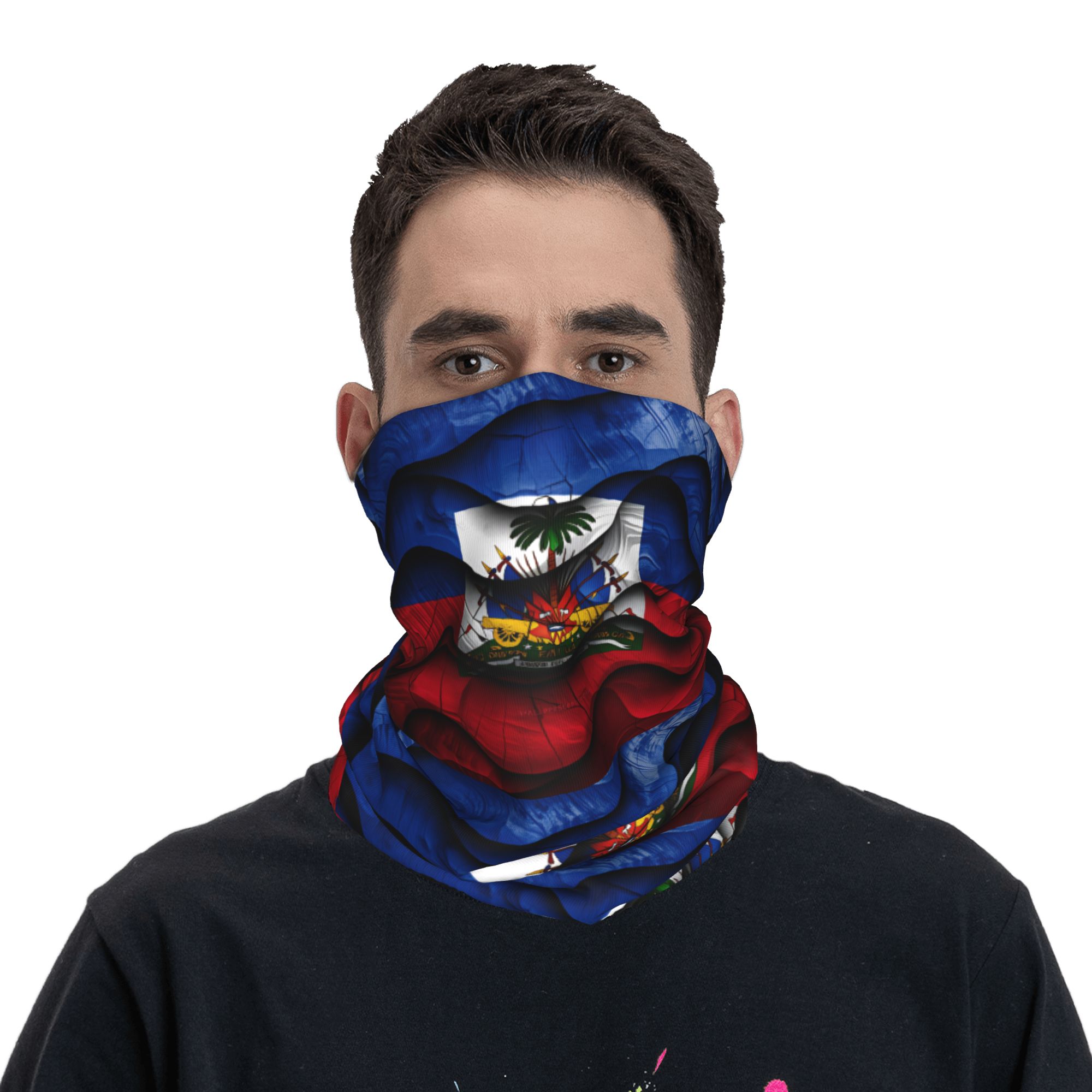 Hunting Fishing Outdoor - Haiti Flag Balaclava Hunting Fishing Tactical