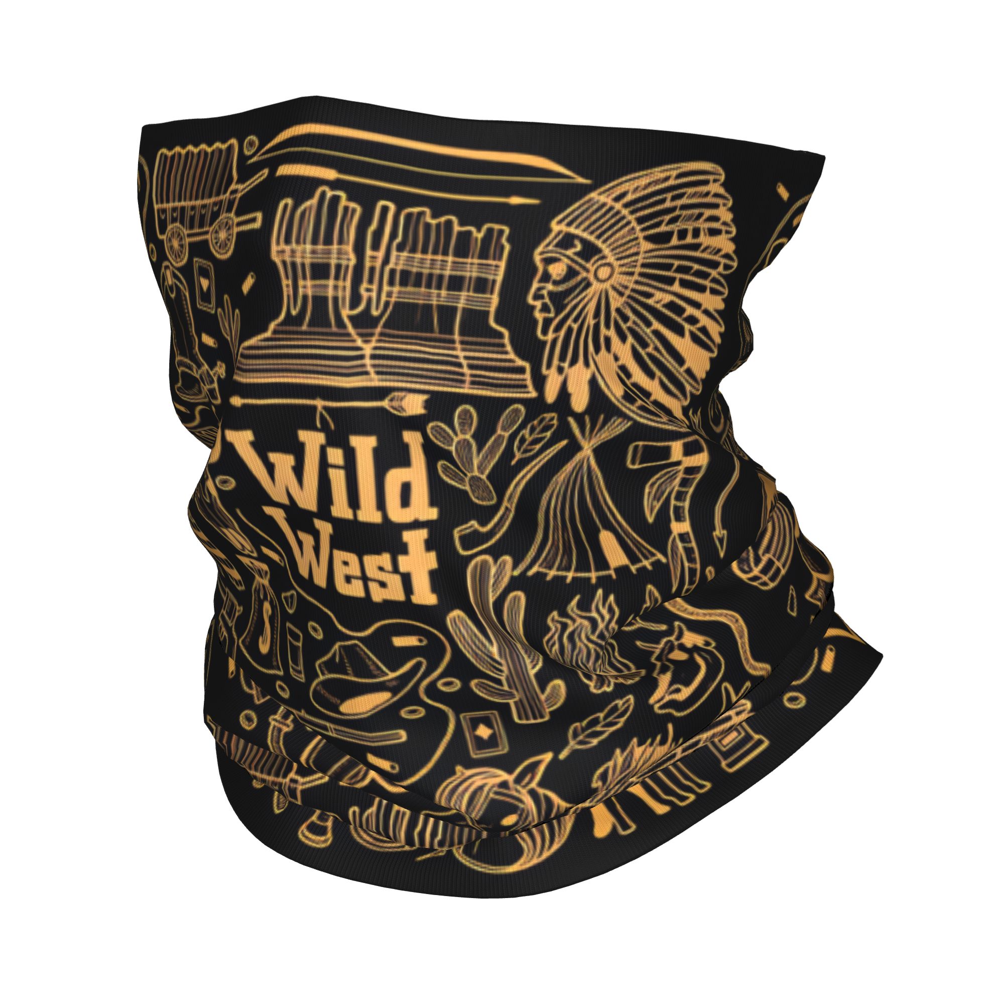 Wildman Hunting & Outdoor Photos - Outdoor Sports Balaclava Wild West LinePrint