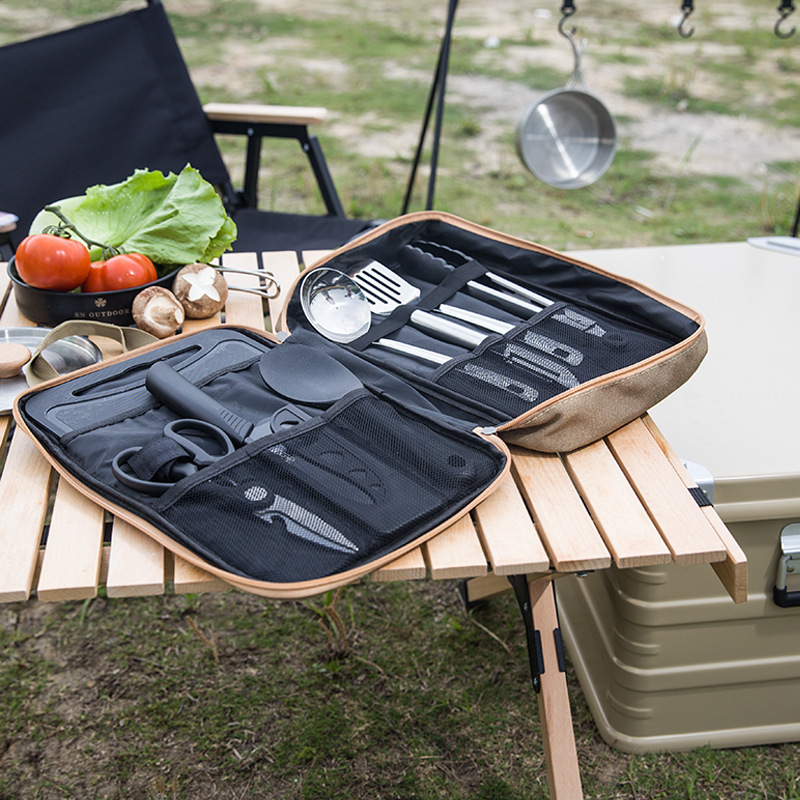 8pcs Camping Kitchen Cookware  - đánh giá và giá Outdoor Hunting Kitchen