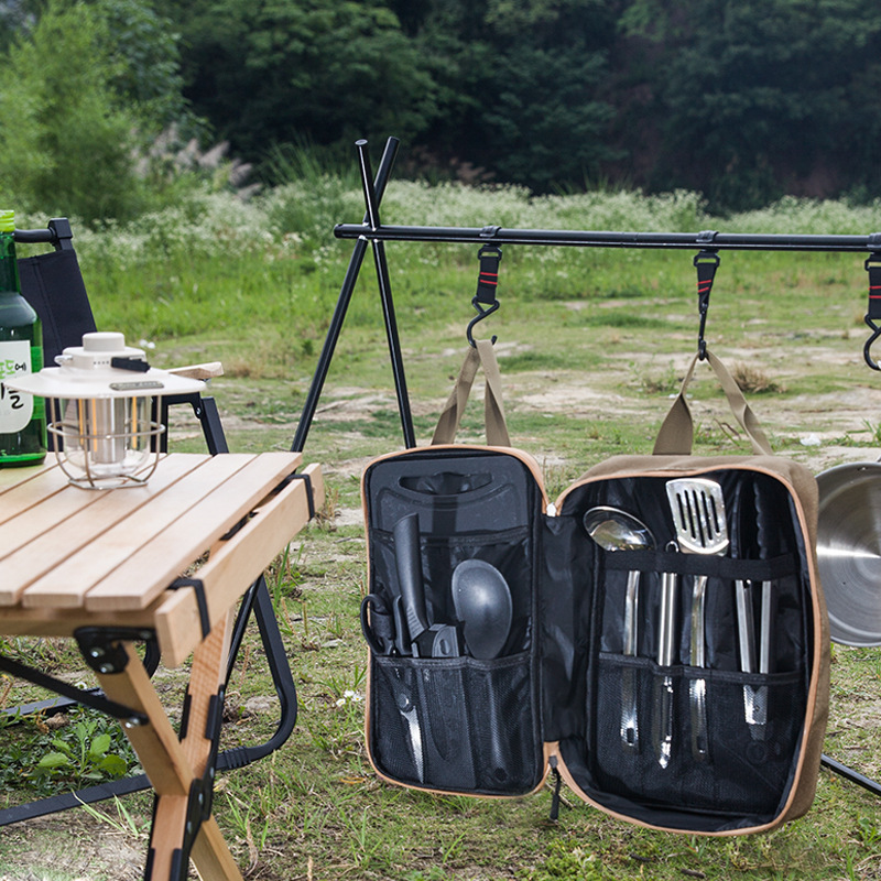 8pcs Camping Kitchen Cookware  - đánh giá và giá Outdoor Hunting Kitchen