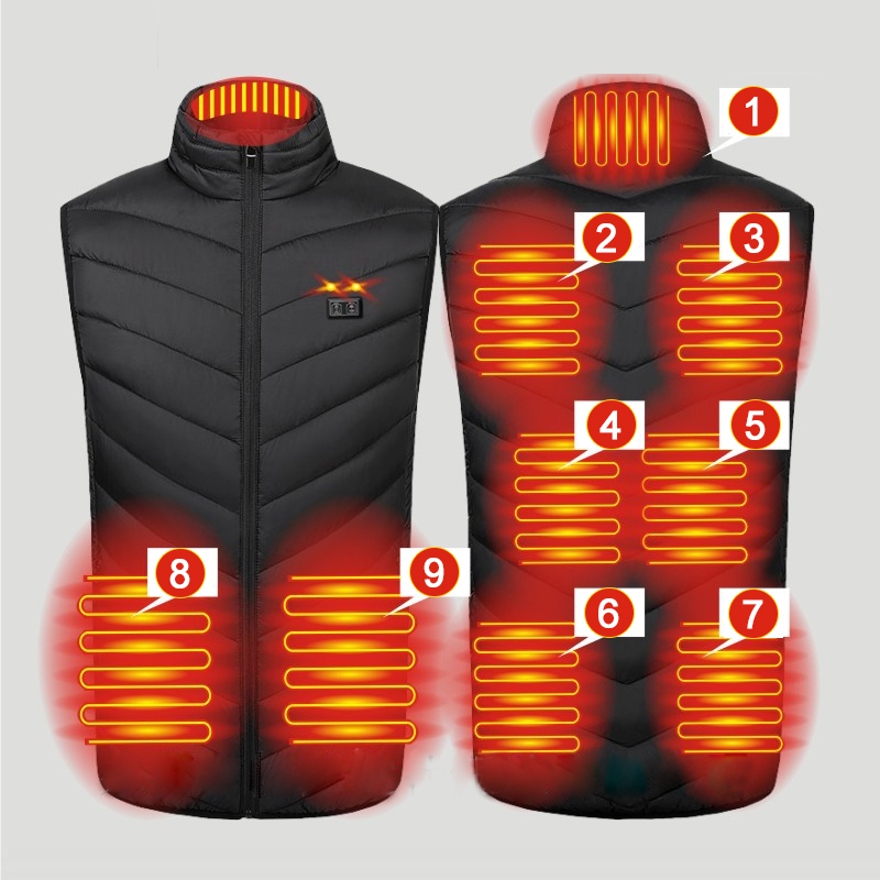 Winter 9 Areas Heated Vest Out - đánh giá và giá Outdoor Hunting Heater