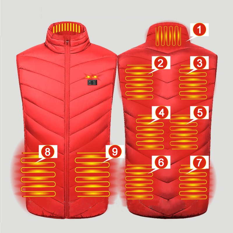 Winter 9 Areas Heated Vest Out - đánh giá và giá Outdoor Hunting Heater