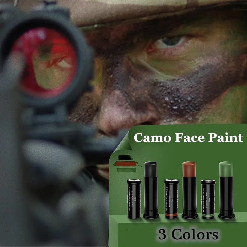 3 Màu Ngoài Trời Quân Sự Người - đánh giá và giá Camo Face Paint