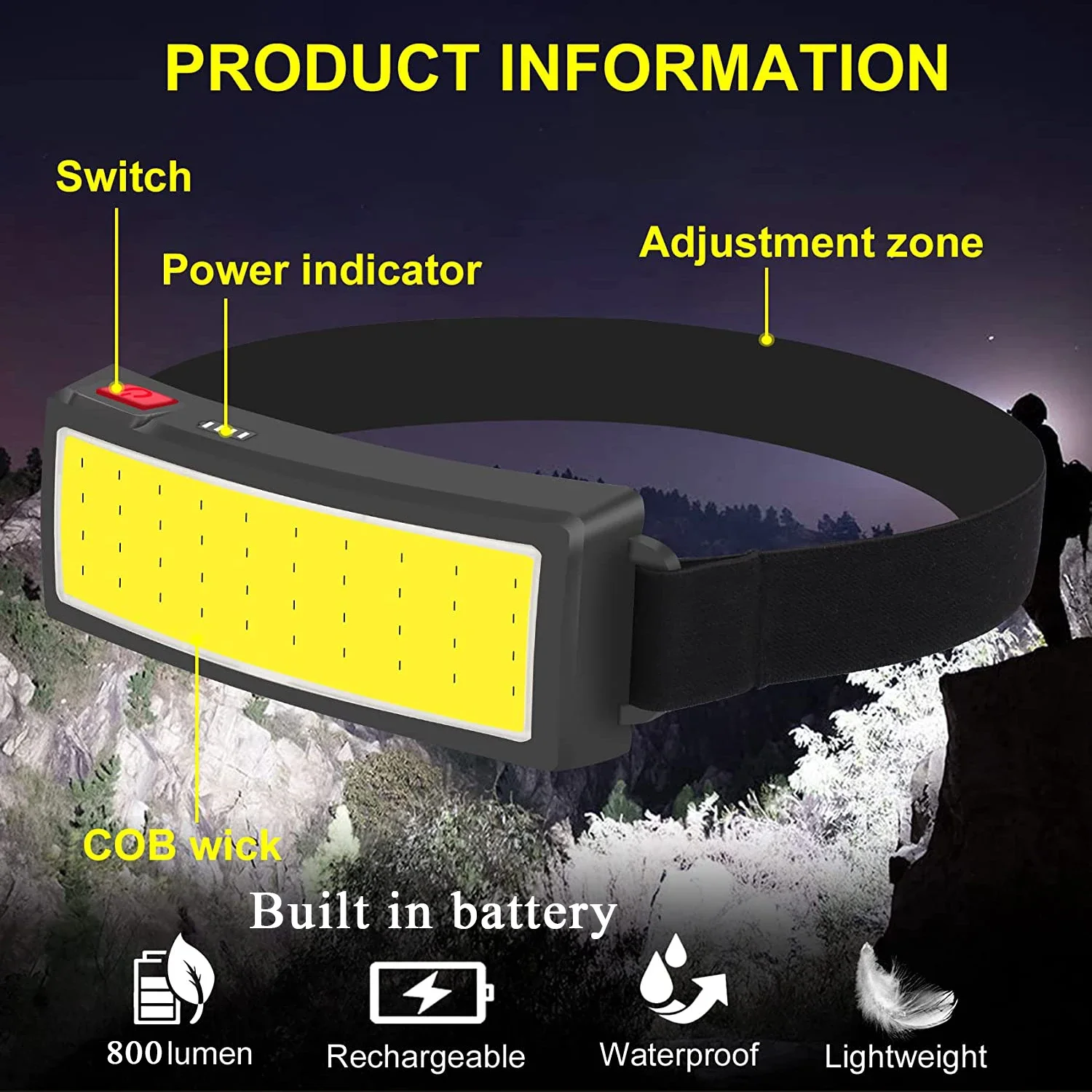 COB Portable LED Headlights Ou - đánh giá và giá Hunting Fishing Outdoor