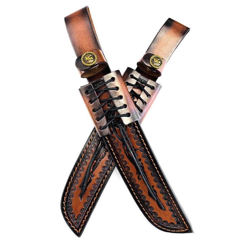 Genuine Cowhide Fixed Blade Kn - đánh giá và giá Knife Hunting Fixed Blade