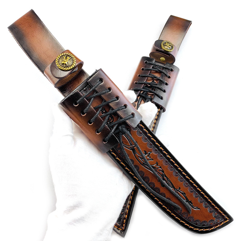 Genuine Cowhide Fixed Blade Kn - đánh giá và giá Knife Hunting Fixed Blade