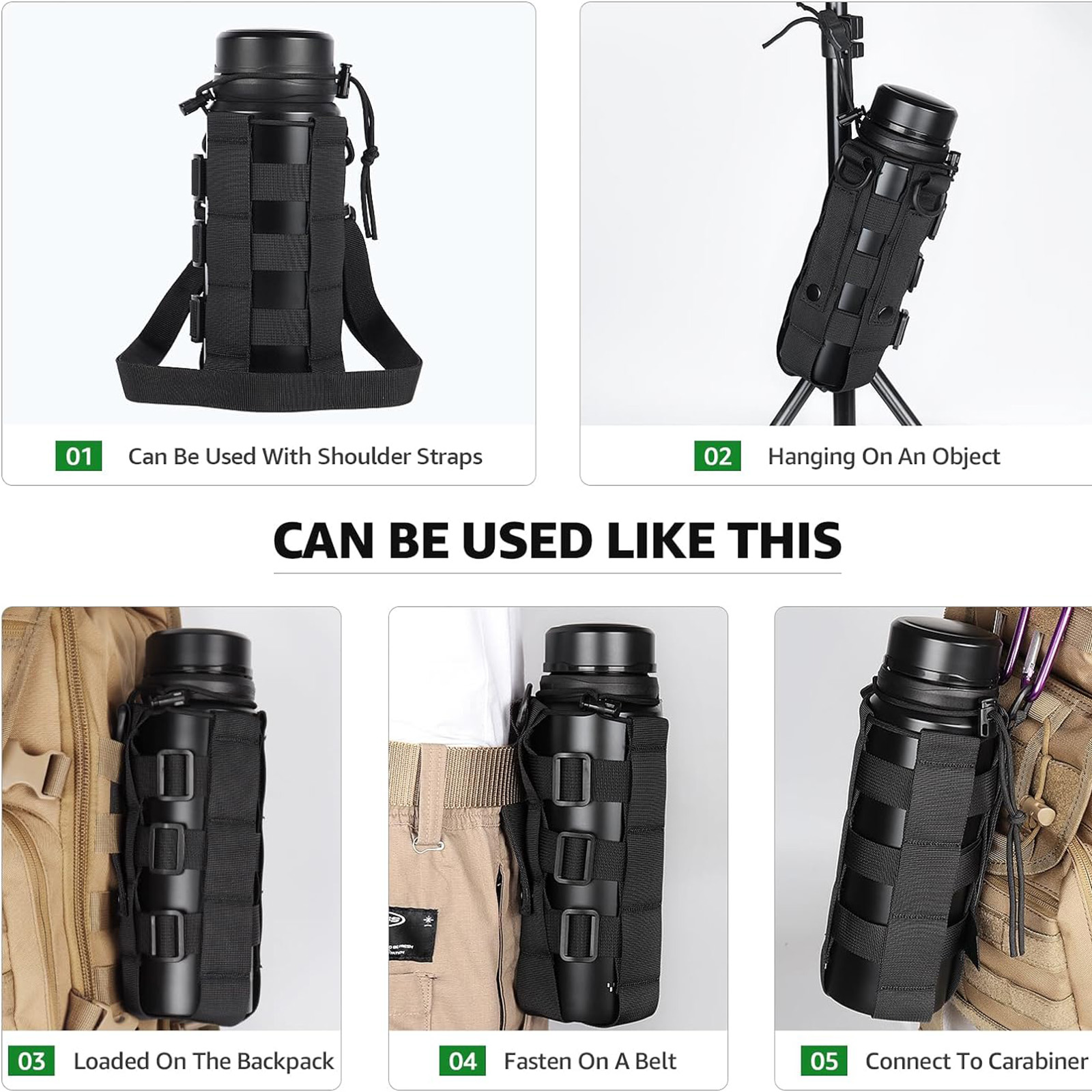 Molle Water Bottle Holder Pouc - đánh giá và giá Outdoor Hunting Backpack