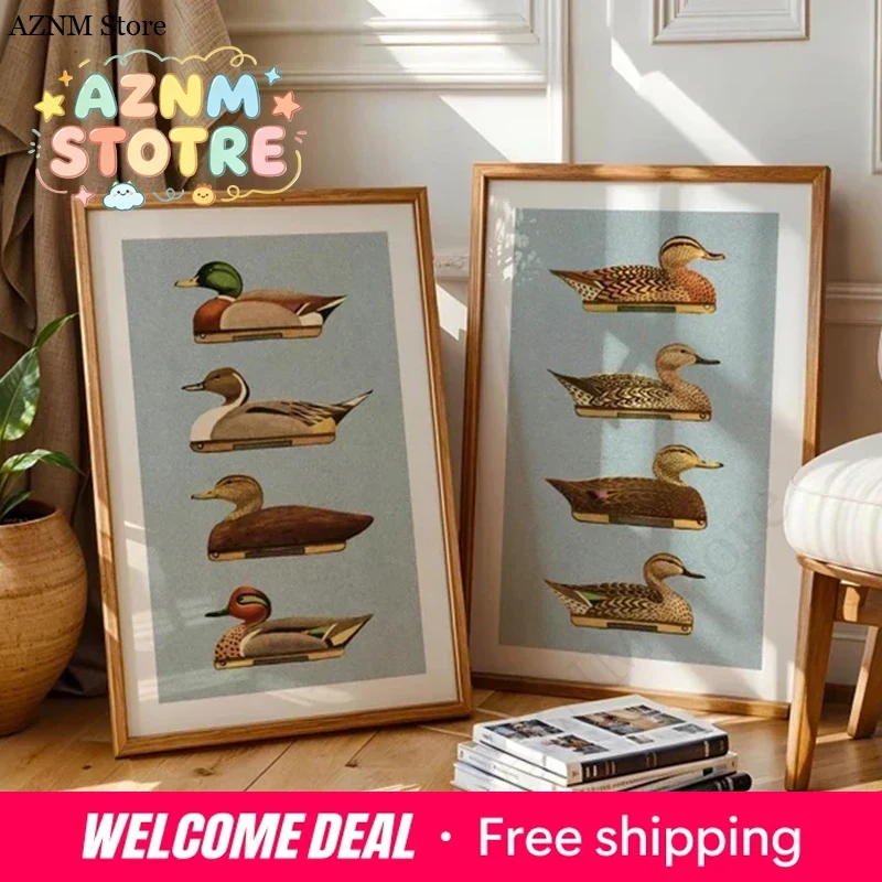 Retro Duck Prints Outdoors Art - đánh giá và giá Outdoor Hunting Paintings
