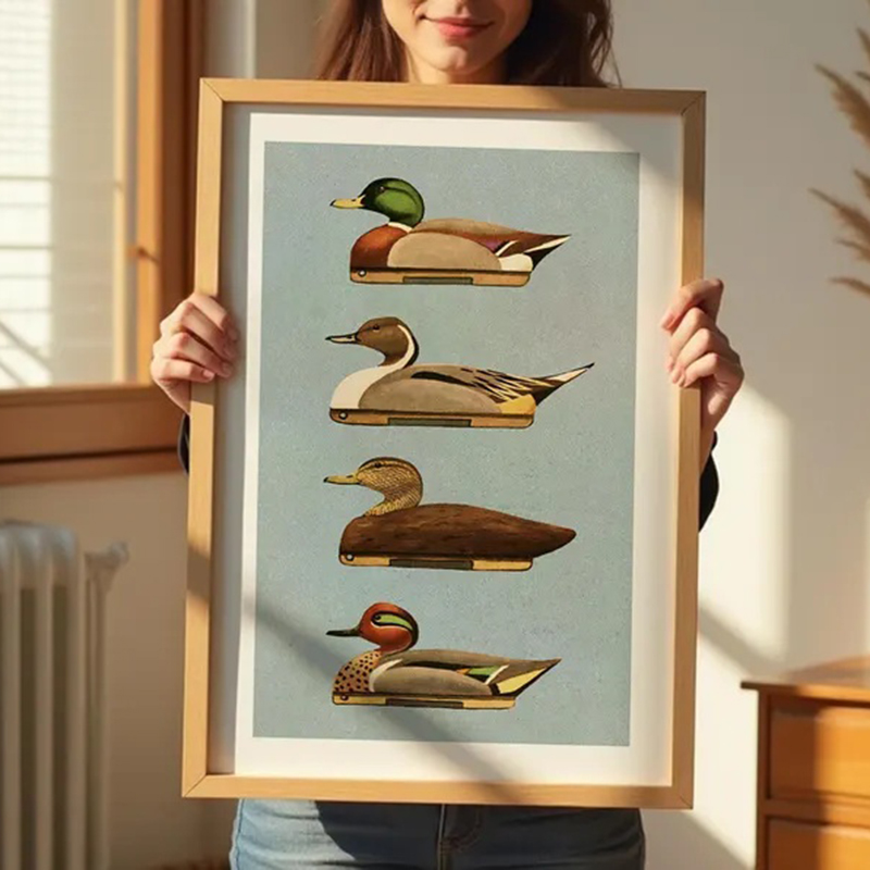 Retro Duck Prints Outdoors Art - đánh giá và giá Outdoor Hunting Paintings