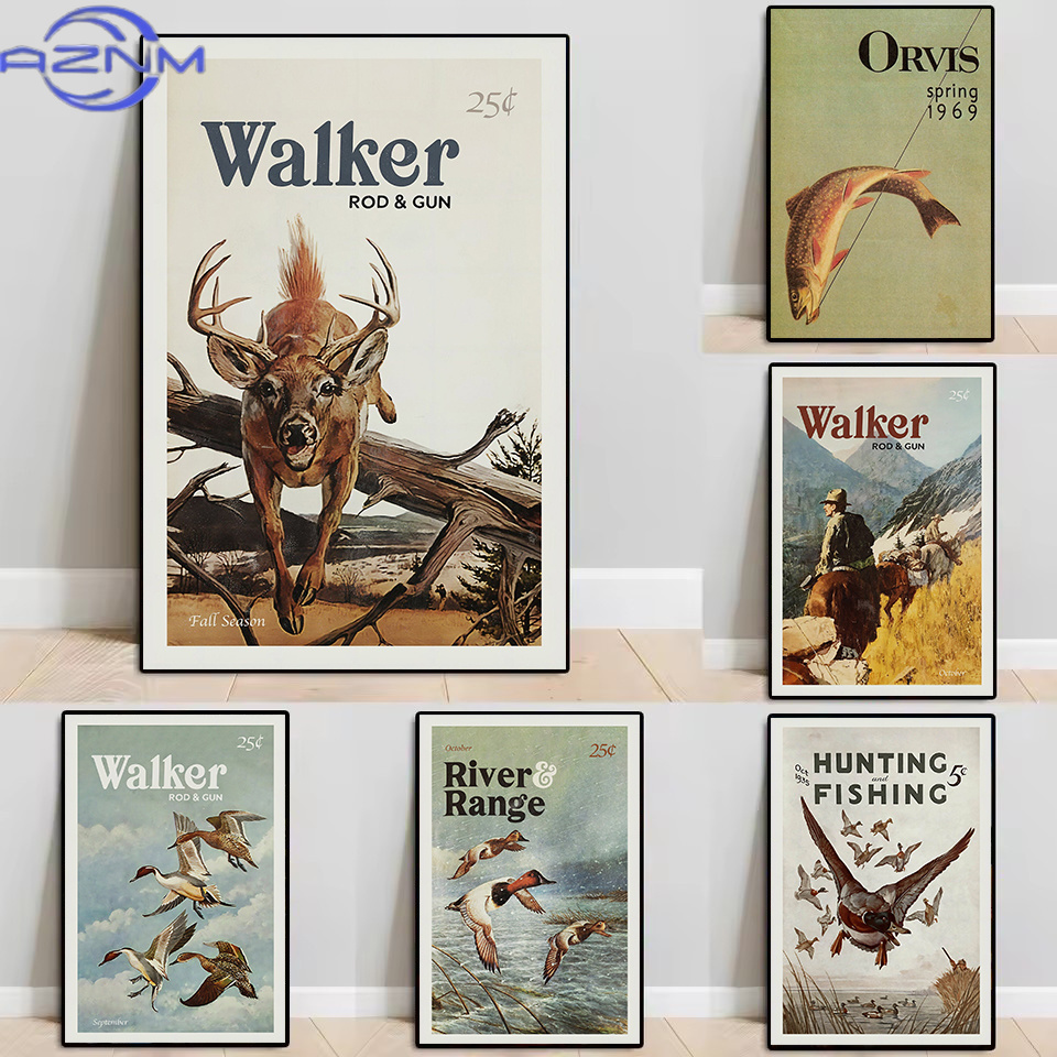 AZNM Retro Wildlife Outdoor Hu - đánh giá và giá Outdoor Hunting Paintings