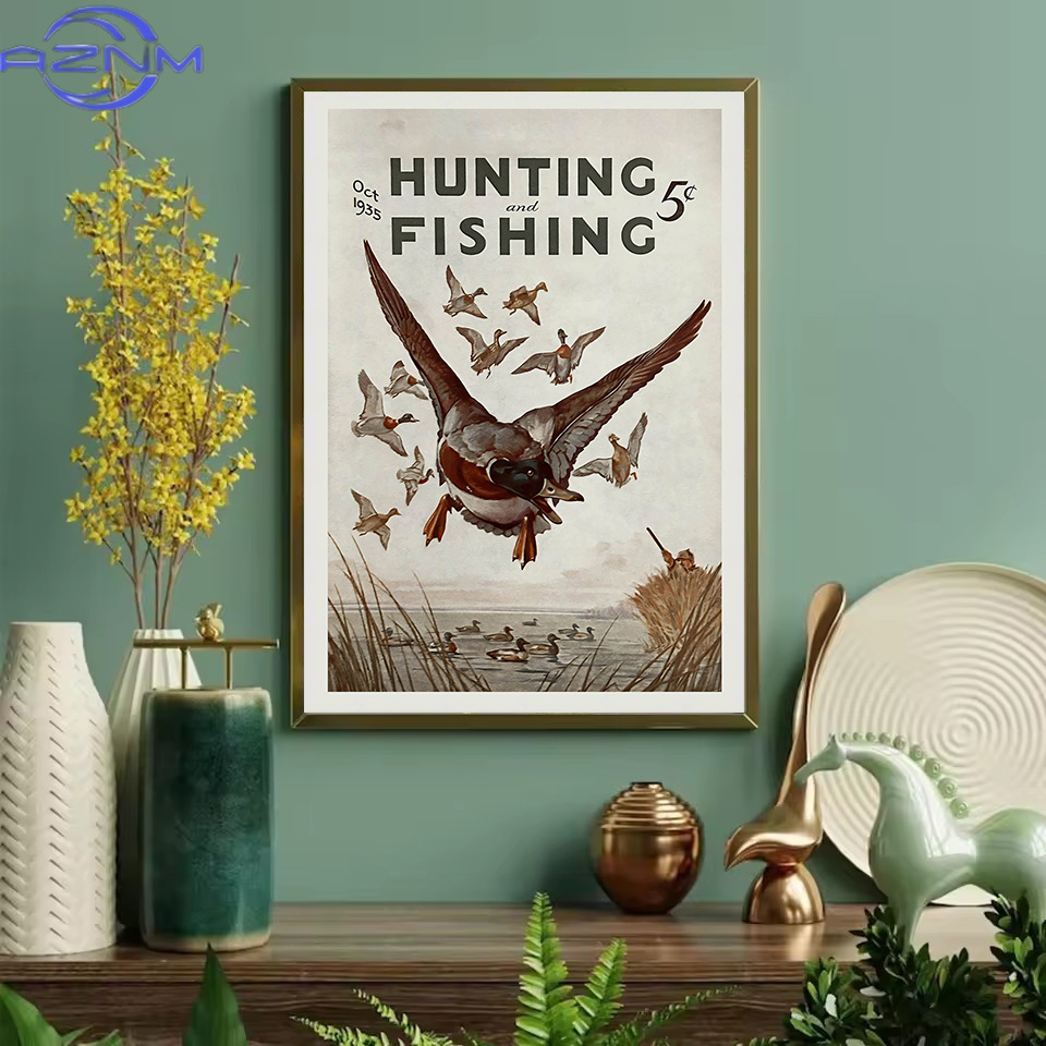 AZNM Retro Wildlife Outdoor Hu - đánh giá và giá Outdoor Hunting Paintings