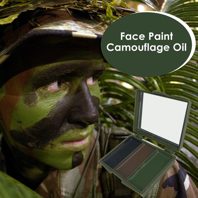 3 Colors Army Fans CS Shooting - đánh giá và giá Camo Face Paint
