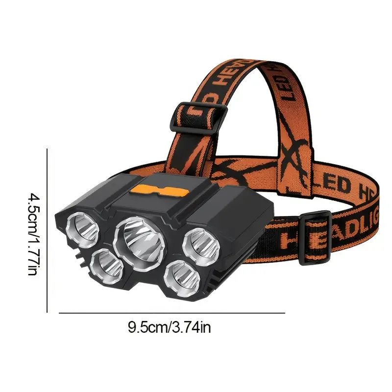 Portable 5LED Outdoor Headlamp - đánh giá và giá Hunting Fishing Outdoor